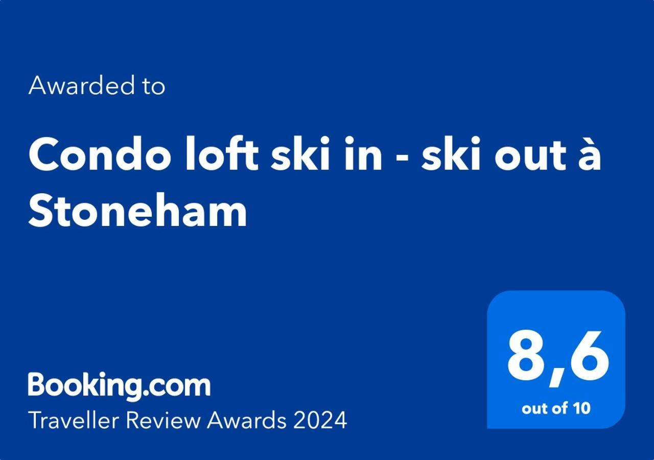 Condo Loft Ski In - Ski Out A Stoneham Bagian luar foto